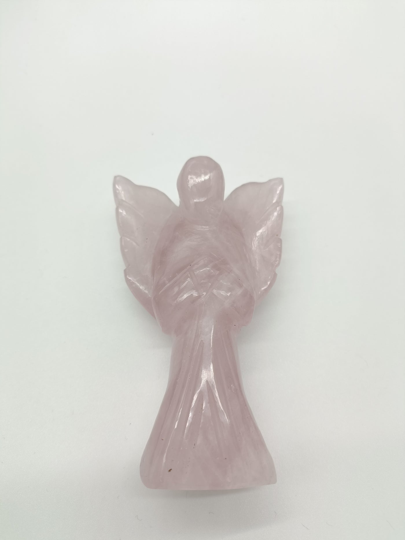Angel full wings: Rose quartz-medium