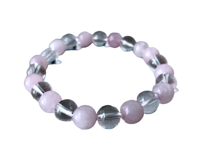 Clear Quartz with Rose Quartz  Bracelet - illuminations Wellbeing Shop Online