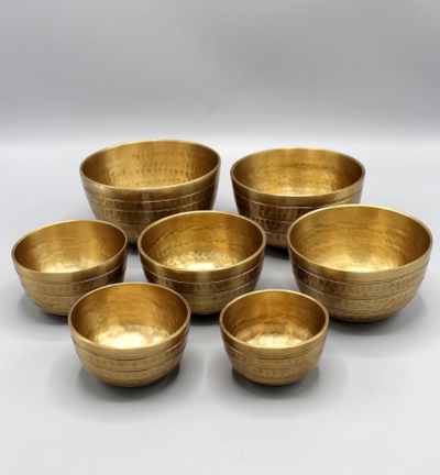 Singing Bowl Set: 7 Hand Hammered Tibetan  Bowls - illuminations Wellbeing Shop Online