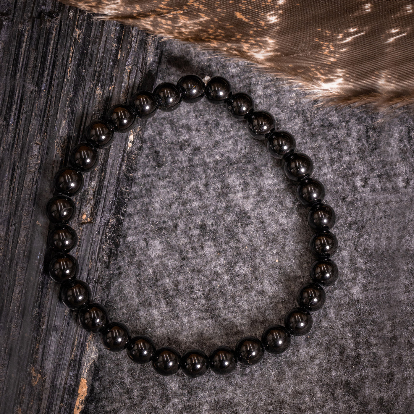 Men's Bracelet: Black Tourmaline 6mm